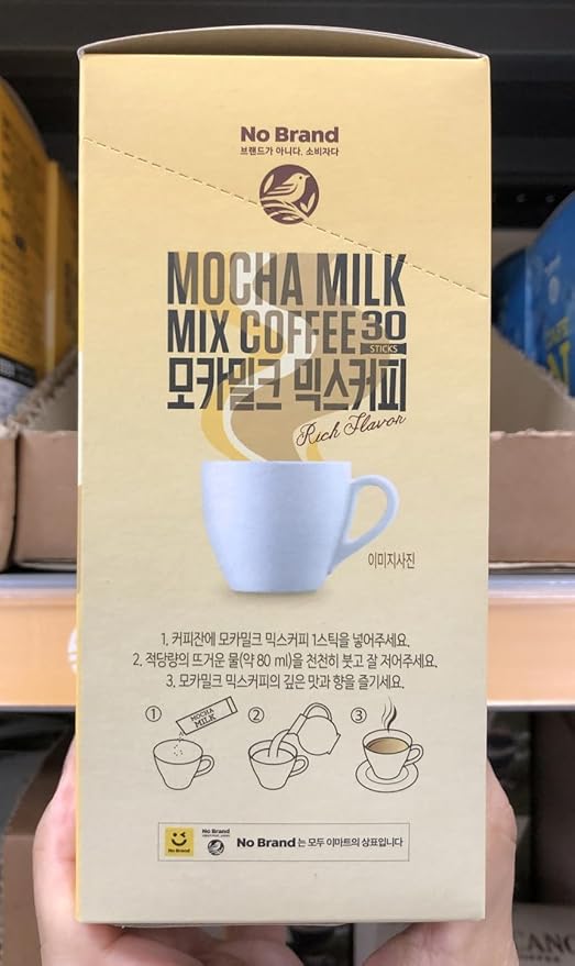 LENITH Korean Mocha Milk Mix Coffee 30 Sticks Instant Coffee Mix Home Cafe Sweet Coffee (0.38oz * 30 Sticks) Total 11.64oz