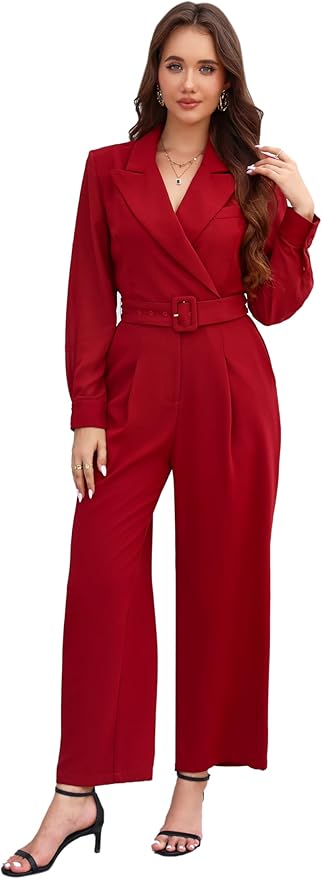 Love Welove Fashion Women’s Dressy Fall Jumpsuits – Long Sleeve Formal Rompers, Elegant Wedding Guest & Evening Outfits