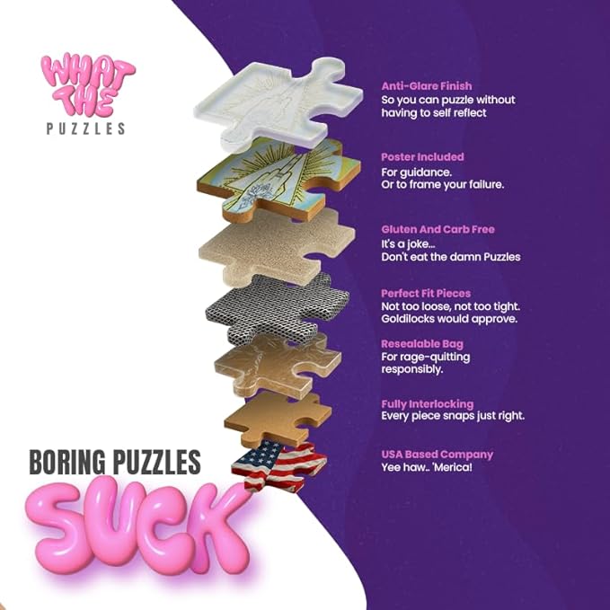What The Puzzles - Challenging Jigsaw Puzzles 1000 Pieces, Difficult Brain Teaser Puzzles for Adults (Funny Farm)