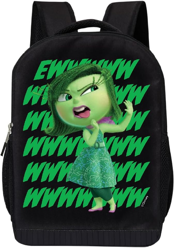 Disney Inside Out Backpack for School | Kids Shoulder Bag Travel Backpack School Backpack | Cute Kids Backpack for Boys, Girls, Toddlers Unisex (Disgust)