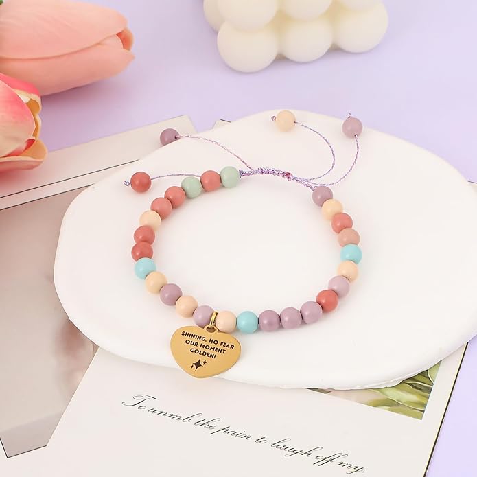 JIANZHEN KPop Bracelet Merch Natural Stone Kpop Bracelets Stuff Christmas Birthday K pop Jewelry Gifts Cosplay Outfits for Girlfriend Daughter Best Friend Sister Fans