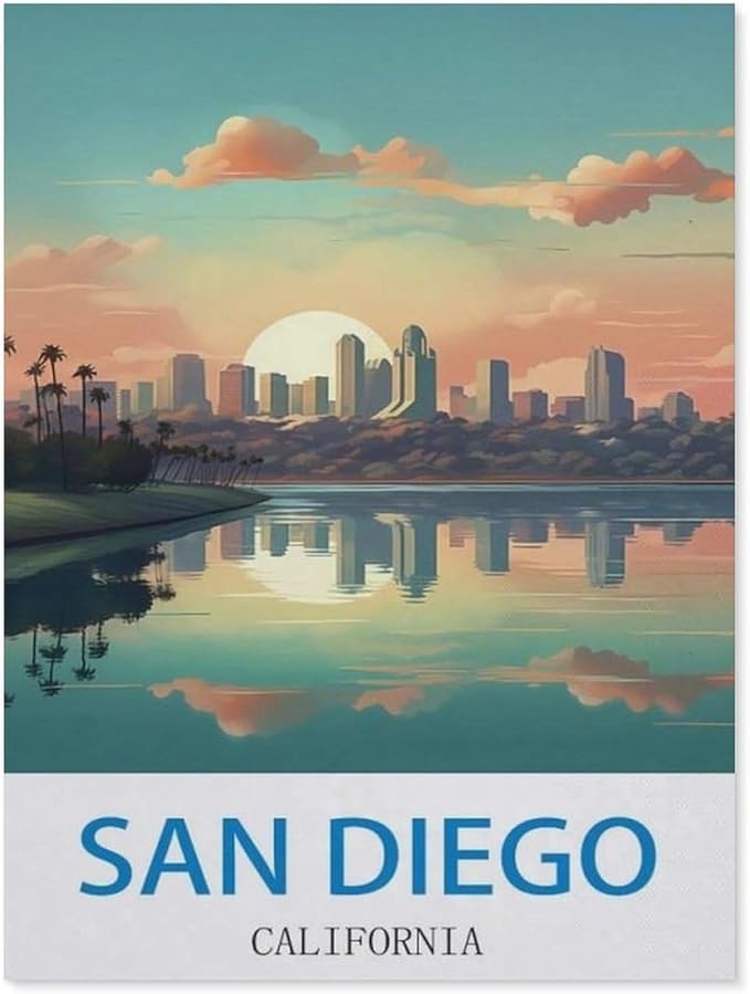 Jigsaw Puzzle 1000 Pieces for Adults，San Diego California，Teens Boys Girls Puzzles Premium Quality Fun Family Challenging Puzzles for Birthday（50x70cm）-CK9