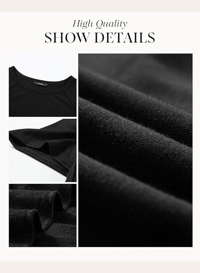 Dokotoo Oversized T Shirts for Women Crewneck Short Sleeve Casual Summer Tops Lightweight Loose High Low Blouse