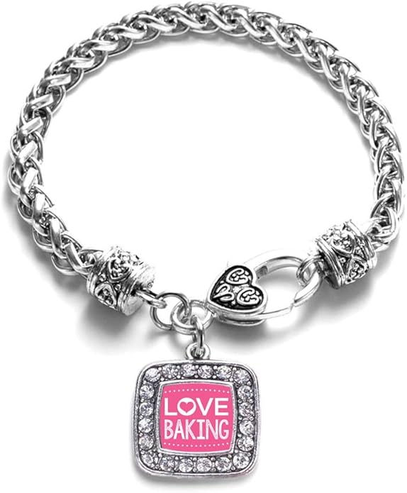 Inspired Silver - Silver Square Charm Bracelet with Cubic Zirconia Jewelry