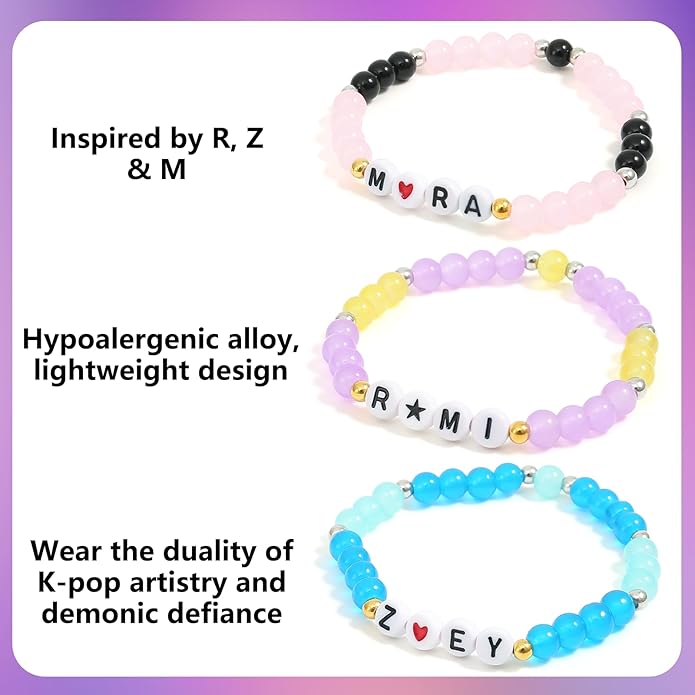 Phask for Korea-Pop Merch Bracelets Inspired Bracelets,Stackable Stretch Bracelets for Korea-Pop Stuff Fans Cosplay Outfit Gifts Accessories Jewelry Birthday Christmas