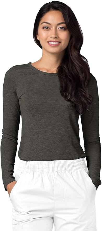 Adar Underscrubs for Women 3 Pack - Long Sleeve Underscrub Comfort Tee
