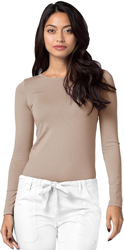 Adar Underscrubs for Women 3 Pack - Long Sleeve Underscrub Comfort Tee