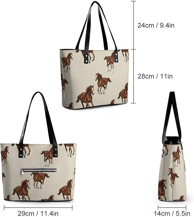 Fashion Leather Tote Bag Travel Work Daily Essentials Handbag Unisex Handbag