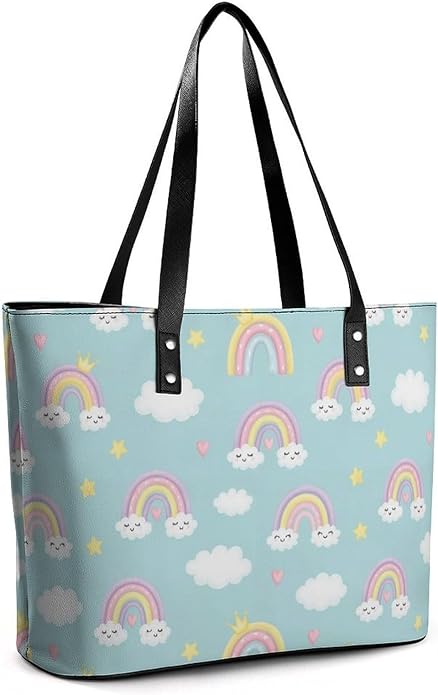Fashion Leather Tote Bag Travel Work Daily Essentials Handbag Unisex Handbag