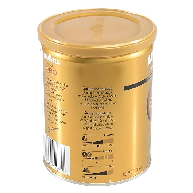 Lavazza Qualita Oro Ground Coffee, 8.8 Ounce (Pack of 1) - Packaging May Vary