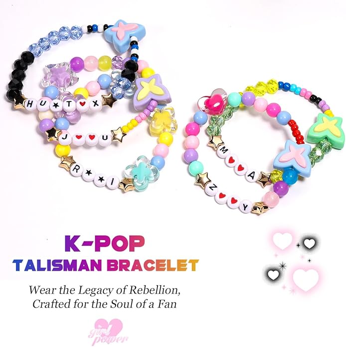 AICase for Korea-Pop Merch Toys Gifts Doll Cosplay Outfit Costume 5 Pcs Stackable Stretch Friendship Beaded K_Pop Bracelets Merchandise Jewelry Gifts for Fans Women Christmas Stocking