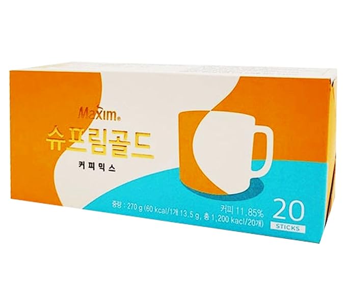 Korean Instant Coffee Mix Stick Pack, Rich & Aromatic 3-in-1 Coffee for Home, Office, Travel, Camping_13.5g x 20ea (0.48oz Each)