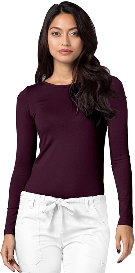 Adar Underscrubs for Women 3 Pack - Long Sleeve Underscrub Comfort Tee