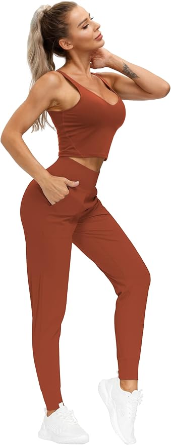 THE GYM PEOPLE Women's Joggers Pants Lightweight Athletic Leggings Tapered Lounge Pants for Workout, Yoga, Running