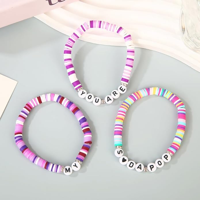 Byqone 5Pcs K-pop Merch Soda Bracelet Birthday Party Friendship BFF Gifts for Fans Decor, Personalized Letter Beads with Soda Bottle Charm