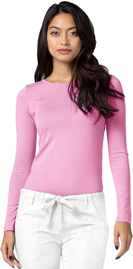 Adar Underscrubs for Women 3 Pack - Long Sleeve Underscrub Comfort Tee