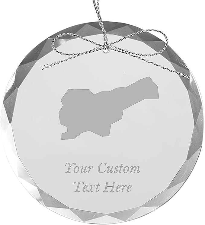 Slovenia, Personalized Travel Christmas Ornament – Customized Engraved Glass Keepsake - Custom Family Trip & Vacation, 2024, 2025, 2026, 2027 & Name – Destination Xmas Holiday Ornament