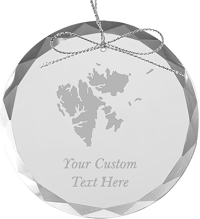 Svalbard Norway, Personalized Travel Christmas Ornament – Customized Engraved Glass Keepsake - Custom Family Trip & Vacation, 2024, 2025, 2026, 2027 & Name – Destination Xmas Holiday Ornament