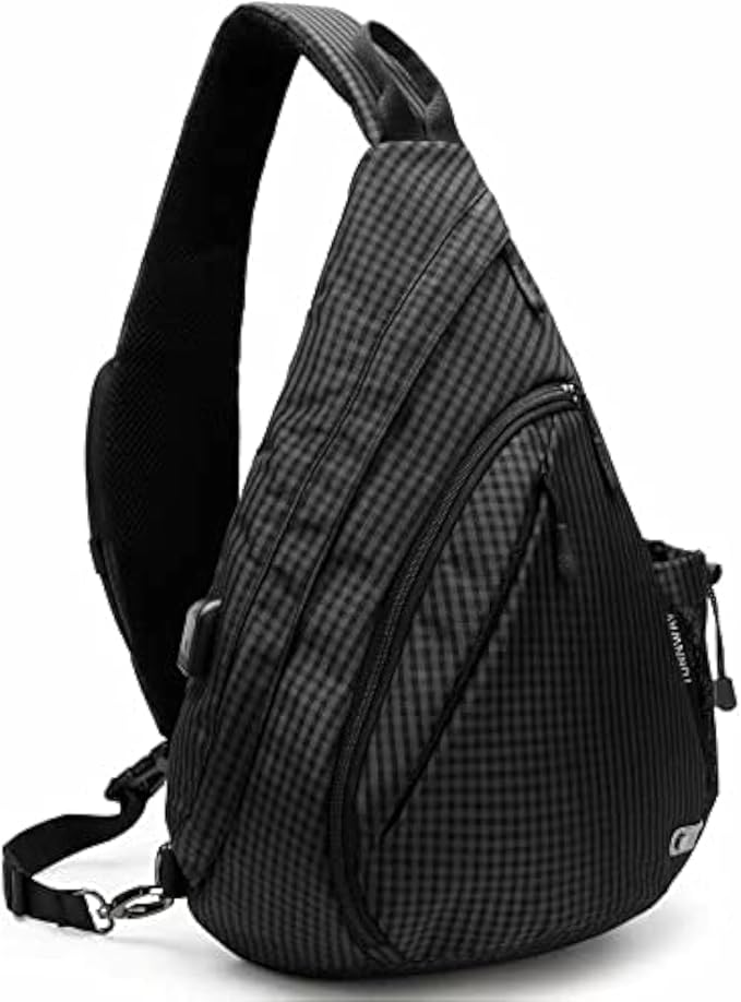 TurnWay Water-Proof Sling bag/Crossbody Backpack/Shoulder Bag with USB Charging Port for Travel, Hiking, Cycling, Camping