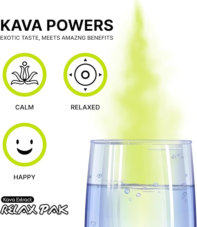 Mitra9 Kava Powder RelaxPak - Lemonade Kava Extract Powder Packets | Mood Enhancer | Plant Based | Promotes Natural Calm & Clarity | Easy Open Single-Serving Stick (30)