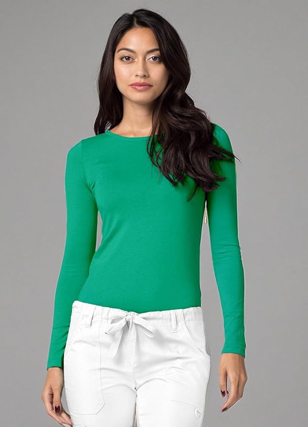 Adar Underscrubs for Women 3 Pack - Long Sleeve Underscrub Comfort Tee
