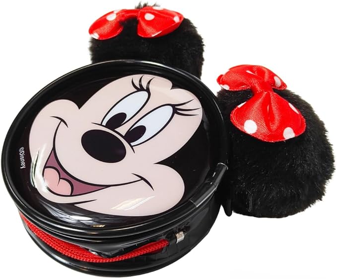 LUV HER Disney Minnie Coin Purse Keychain with Plush Ears – Includes 2 Hair Clips – Girls’ Accessory Set, Great Gift, Party Favor, Ages 3+