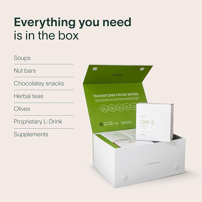 Prolon 5 Day Fasting Kit | Fasting Program for Women & Men | Developed to Not Break Your Fast | Low Calorie Pre Made Meals & Snacks | Plant Based Ingredients for Diet Support | Classic Flavors