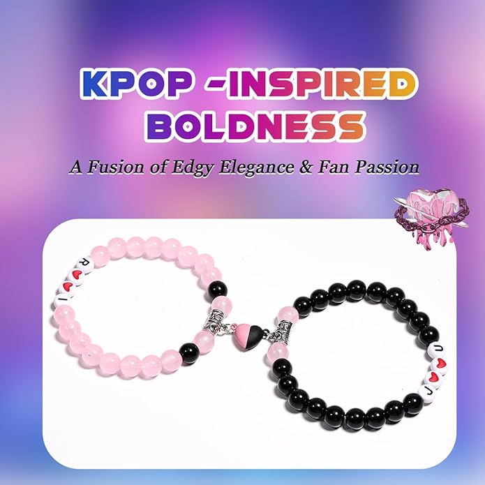 AICase for Korea-Pop Merch Toys Gifts Doll Cosplay Outfit Costume 5 Pcs Stackable Stretch Friendship Beaded K_Pop Bracelets Merchandise Jewelry Gifts for Fans Women Christmas Stocking