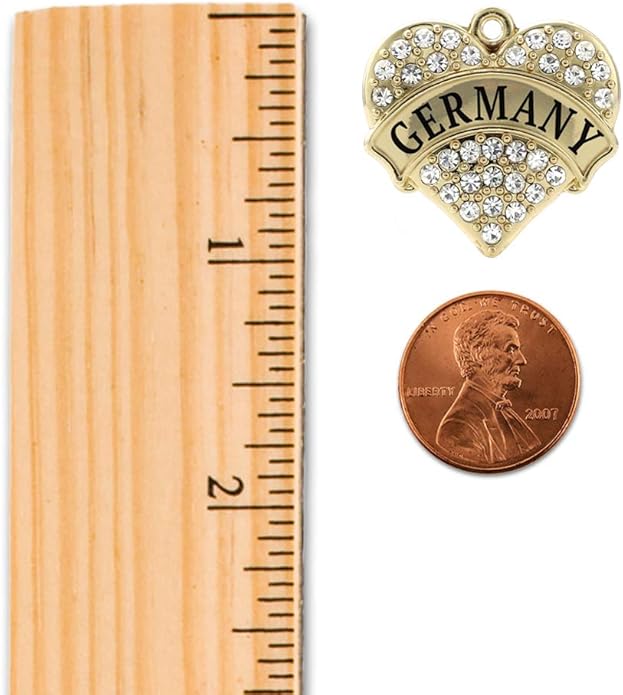 Inspired Silver - Gold Pave Heart Charm Bracelet with Cubic Zirconia Jewelry