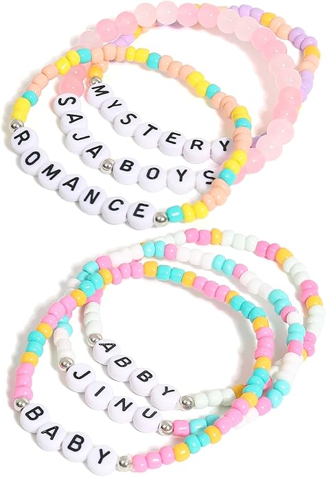 Phask for Korea-Pop Merch Bracelets Inspired Bracelets,Stackable Stretch Bracelets for Korea-Pop Stuff Fans Cosplay Outfit Gifts Accessories Jewelry Birthday Christmas