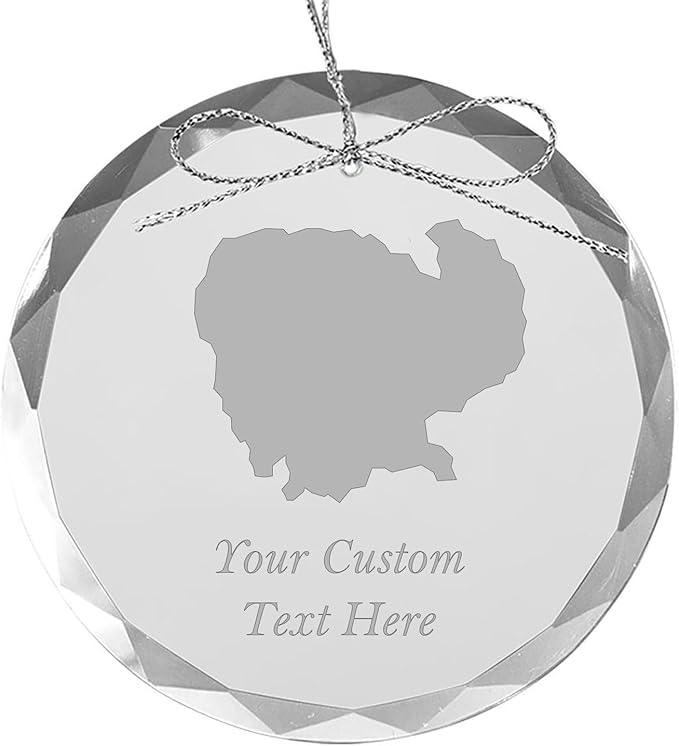Cambodia, Personalized Travel Christmas Ornament – Customized Engraved Glass Keepsake - Custom Family Trip & Vacation, 2024, 2025, 2026, 2027 & Name – Destination Xmas Holiday Ornament