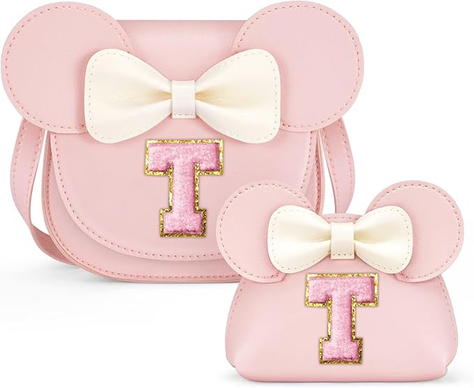 QLOVEA Toddler Purse Gifts for Girls, Little Girl Purse Kids Wallet Crossbody Bag, Birthday Gifts for 3 4 5 6 7 8 Year Old Girl (T, Pink)
