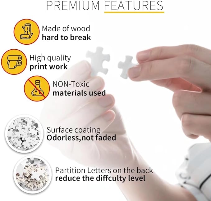 Seoul Korea City Puzzles Jigsaw Puzzles 1000 Pieces for Adults - Wooden Puzzle for Youth Children Home Decor Challenge Games Family Game Toys Thick Sturdy Hard Challenging Difficult