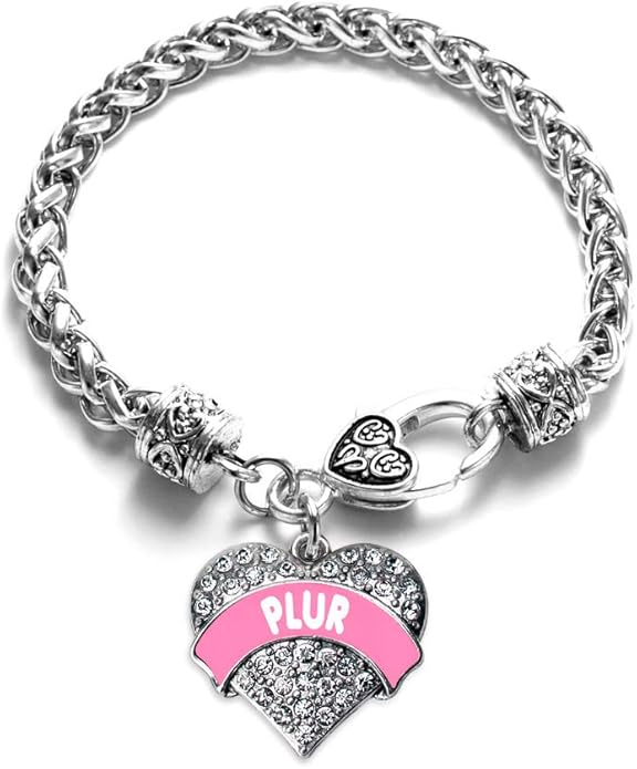 Inspired Silver - Silver Pave Heart Charm Bracelet with Cubic Zirconia Jewelry
