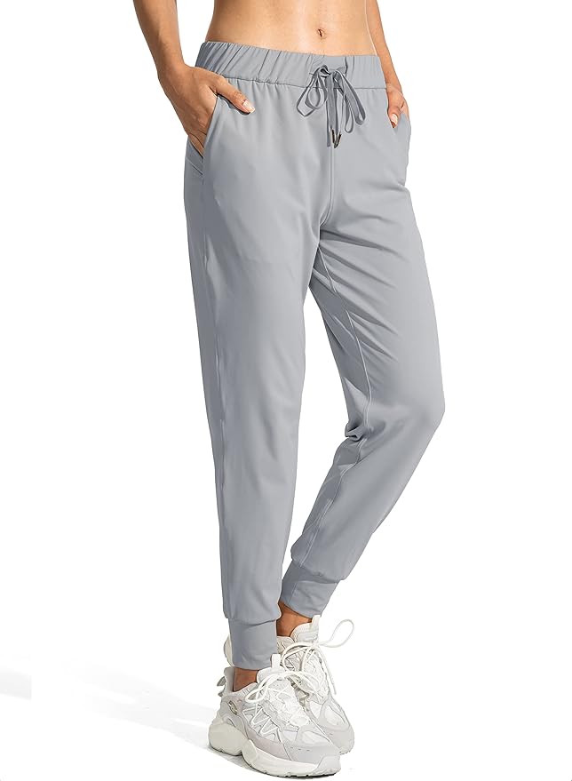 SANTINY Women's Joggers Pants Pockets Drawstring Running Sweatpants for Women Lounge Workout Jogging