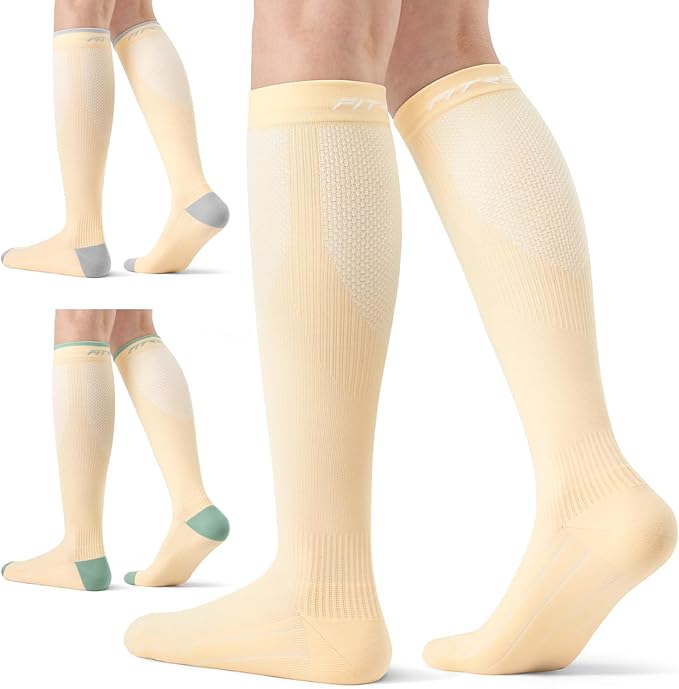 FITRELL 3 Pairs Compression Socks for Women and Men 20-30mmHg-Circulation Support Socks
