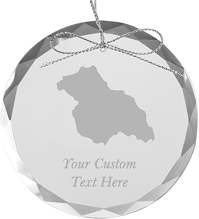 Kashmir, Personalized Travel Christmas Ornament – Customized Engraved Glass Keepsake - Custom Family Trip & Vacation, 2024, 2025, 2026, 2027 & Name – Destination Xmas Holiday Ornament