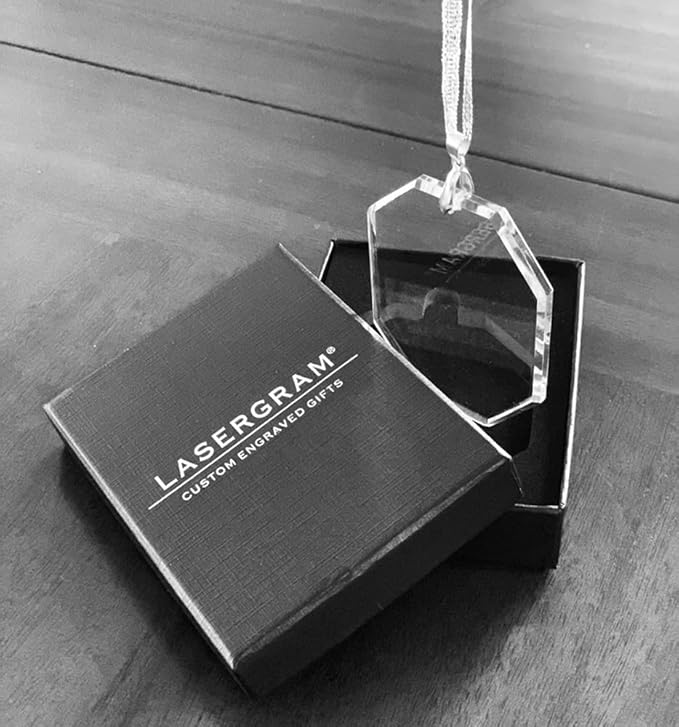 LaserGram Personalized Glass Christmas Ornament, Flag of South Korea, Custom Laser Engraved Gift Idea (Rectangle Shape)
