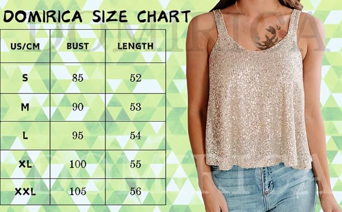 Sequin Top for Women Summer Scoop Neck Trendy Y2k Shining Shirts Casual Sleeveless Camisole Party Base Tank Tops