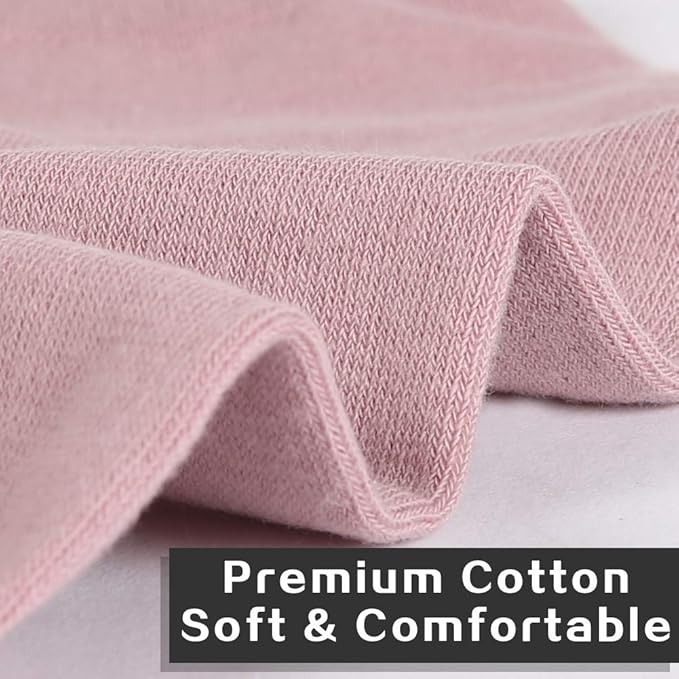 FGZ Women Thin Cotton Socks Soft Cozy Socks Cute Ankle Crew Socks 5 Pairs