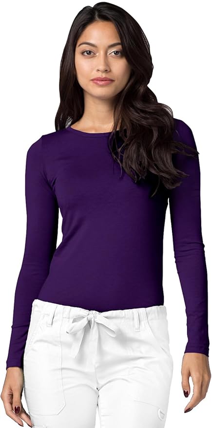 Adar Underscrubs for Women 3 Pack - Long Sleeve Underscrub Comfort Tee