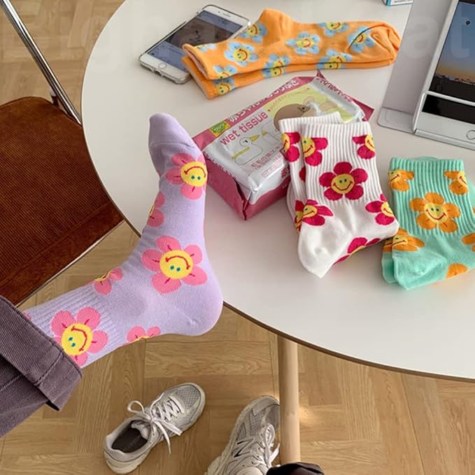 IIG 3-6 Pairs Womens Cute Animal Patterned Funny Novelty Cotton Crew Socks