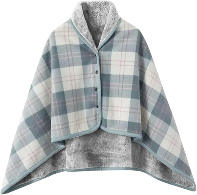 Wearable Blanket Soft Warm Plush Blanket with Buttons Shawl Wraps for Women Men Office Home 31.5x51.2 inch