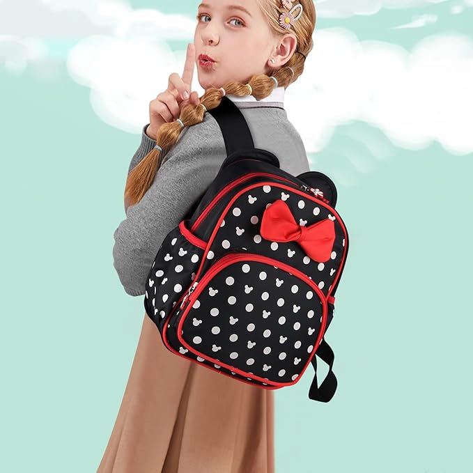 Voikukka Cute Little Girls Mini Backpack Kid Book Bags Mini Mouse Backpacks for Toddler Girl Backpacks Small Preschool Kids Backpack Toddler Bookbag Children Travel Daycare Bag Child Backpack