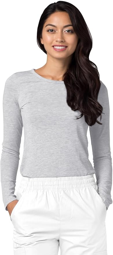 Adar Underscrubs for Women 3 Pack - Long Sleeve Underscrub Comfort Tee