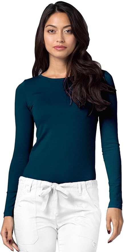 Adar Underscrubs for Women 3 Pack - Long Sleeve Underscrub Comfort Tee
