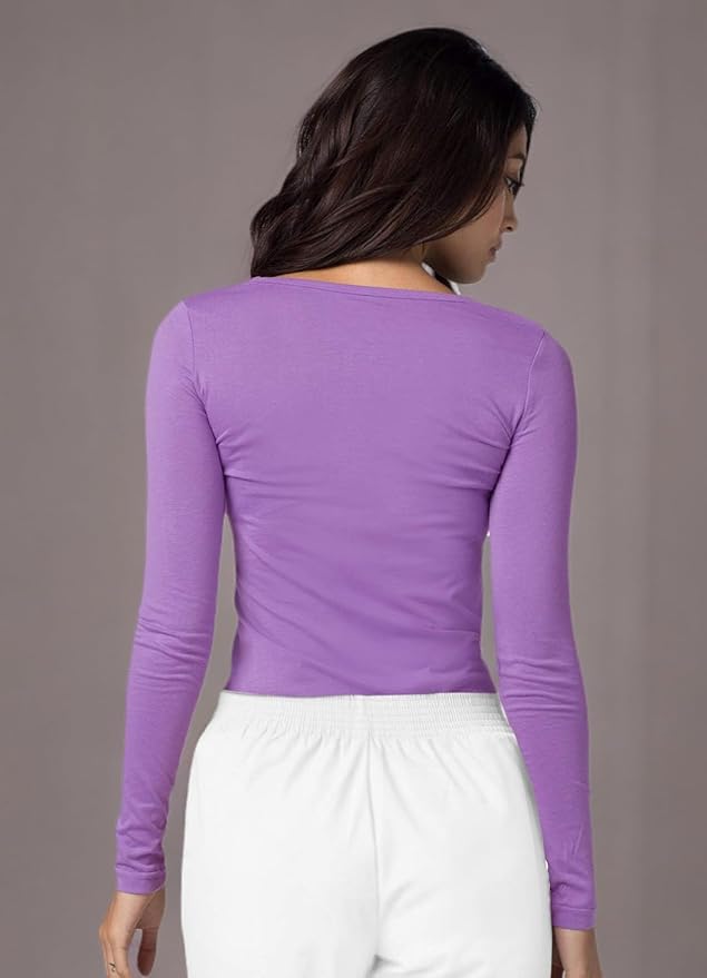 Adar Underscrubs for Women 3 Pack - Long Sleeve Underscrub Comfort Tee