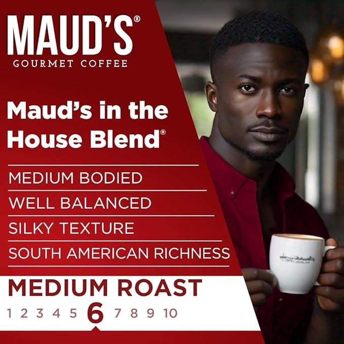 Maud's Medium Roast Coffee Pods, 50ct, Recyclable Single Serve Pods – 100% Arabica Coffee, Compatible with Keurig K Cups Maker