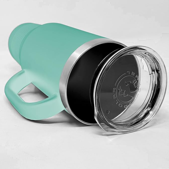 LaserGram 40oz Vacuum Insulated Travel Mug with Handle, CNA Certified Nurse Assistant, Personalized Engraving Included (Teal)