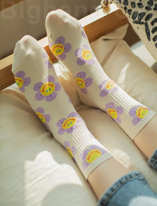 IIG 3-6 Pairs Womens Cute Animal Patterned Funny Novelty Cotton Crew Socks